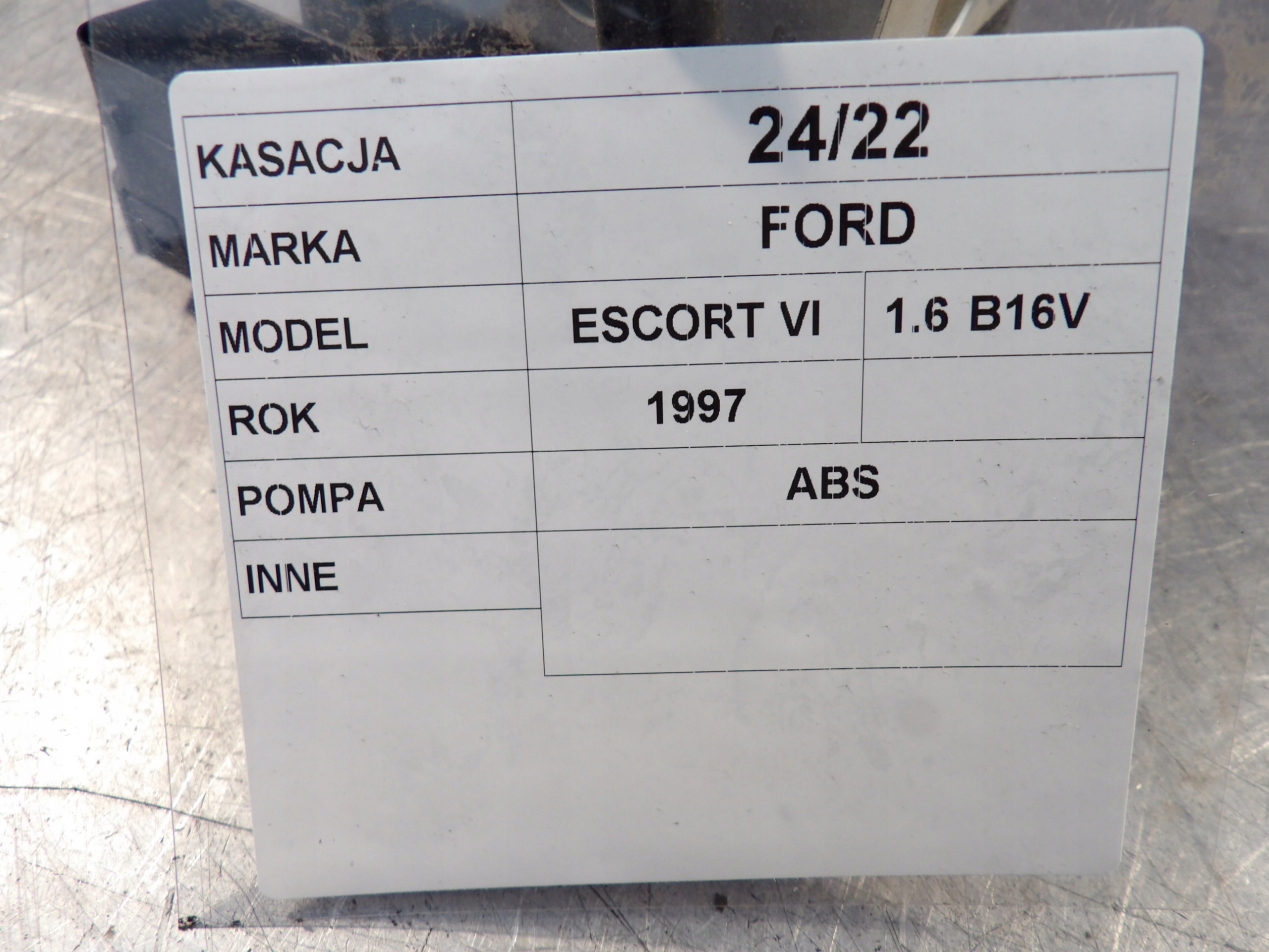 pumpa ABS Ford Escort VI 1,6B 97FB2C013AA