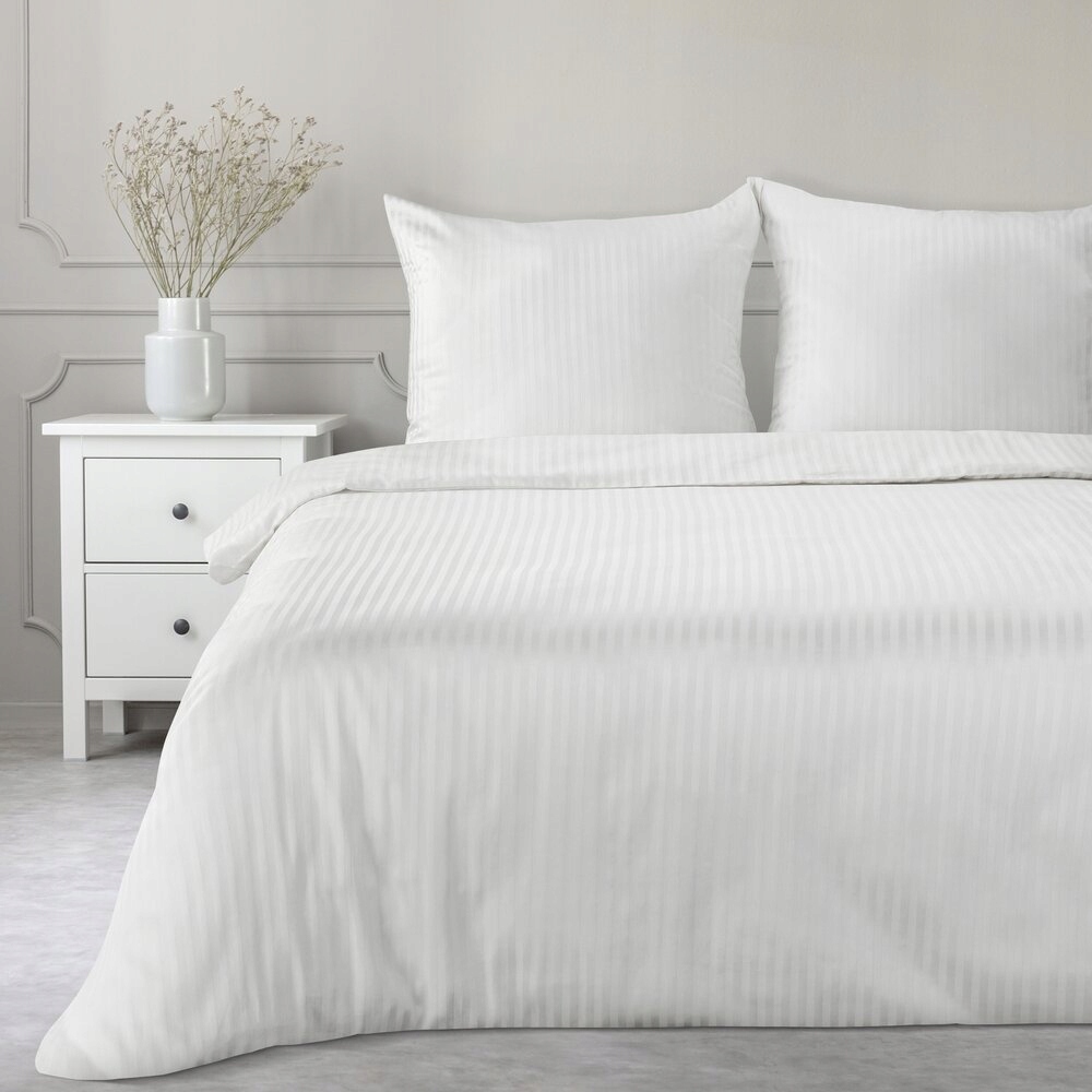 Povlečení Vera 200x220 Eurofirany bílé s proužky