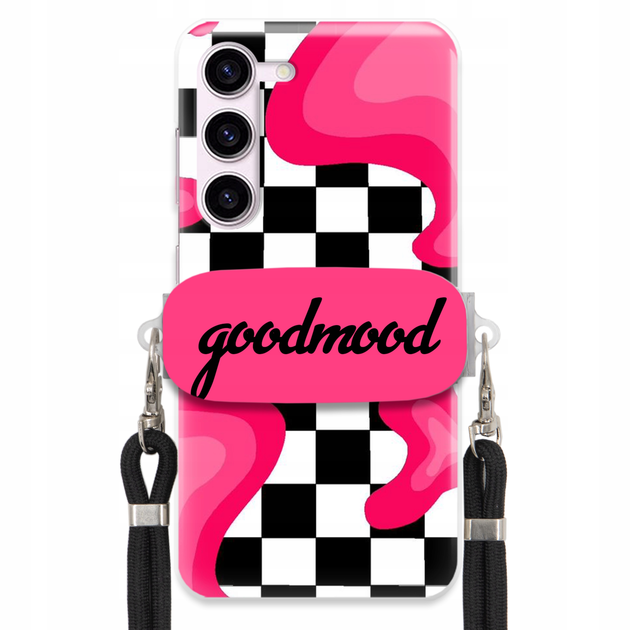 Pouzdro Pro Samsung S23 Sada Case Držák Na Vodítko Černá Pro Teenagery Splash