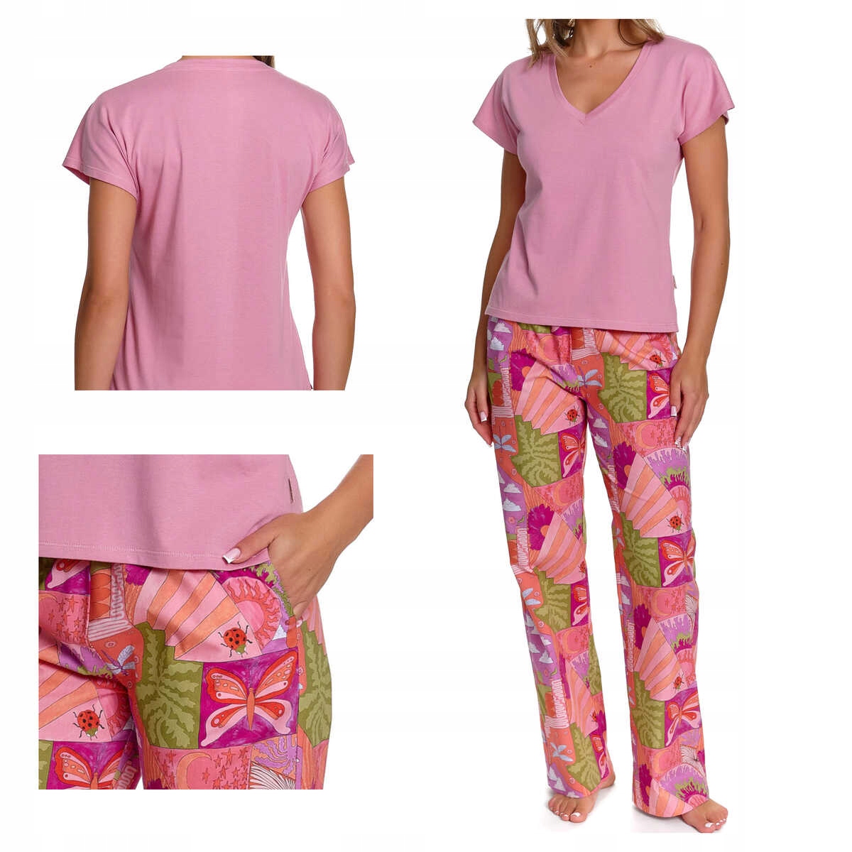 Doctor Nap Dámské bavlněné pyžamo s krátkým rukávem Pm 7429 Hawaii XL