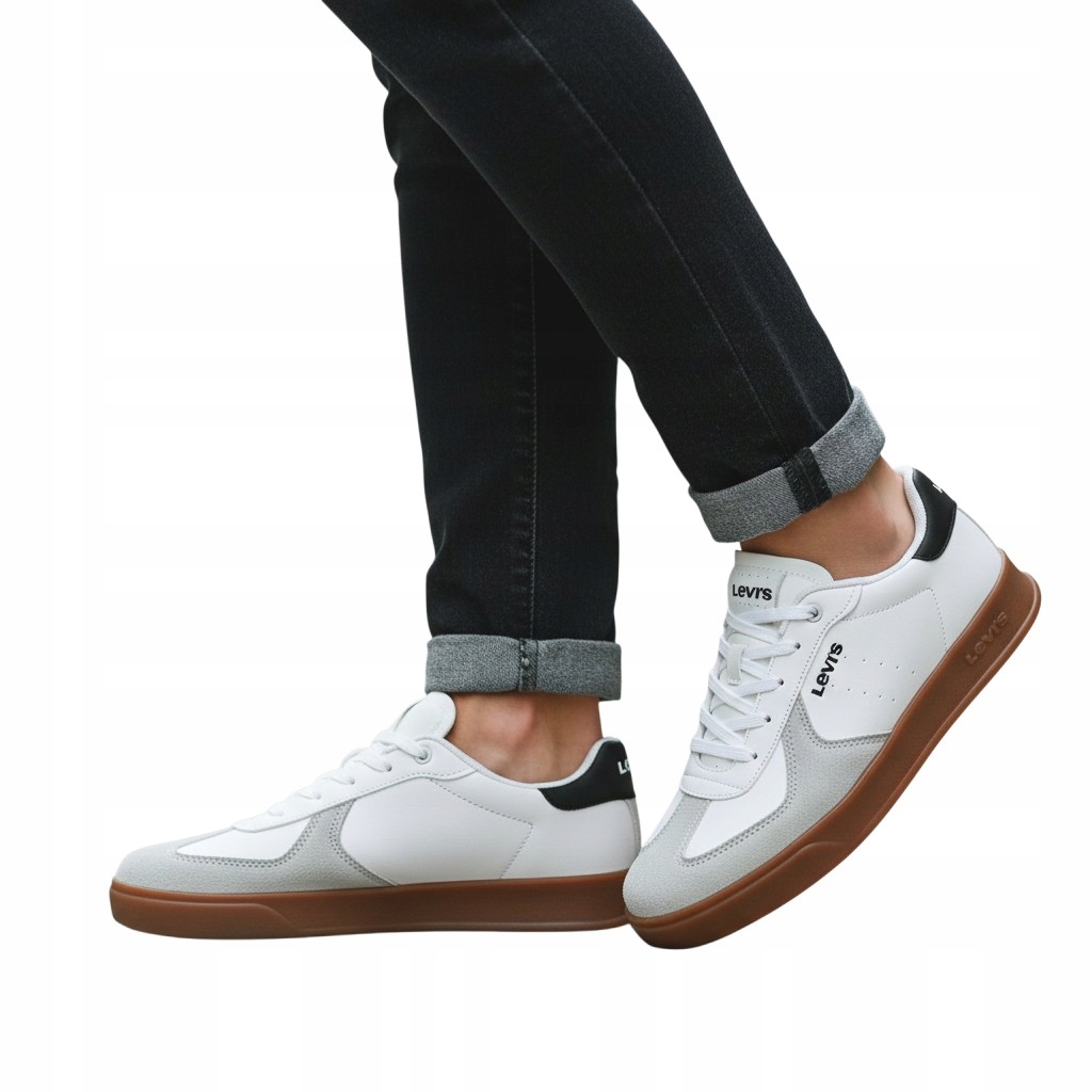 Levis VGAB0011S Unisex tenisky Ecru Bílé Perforace Kůže Eko Komfort 38