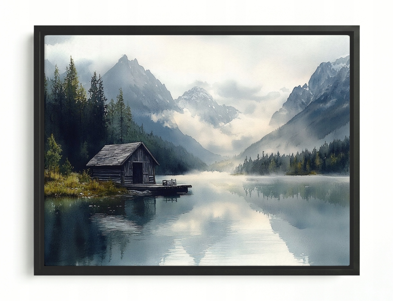 Obraz Rama American Box Pejzaž Nórsko Hory Jazero Fiord Prístav 80x60