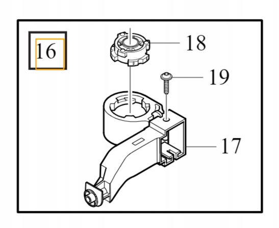 Volvo C40 XC40 Ev pravé uchycení chladiče Oe