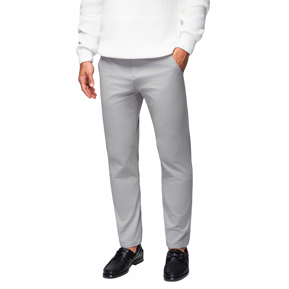 Pánské chino kalhoty s ozdobnou páskou v pase šedé V6 OM-PACP-0118 S