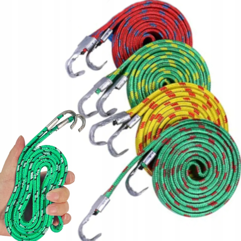 Zestaw 4 Szt Linki Gumy Pasy Mocowanie Plandeki Bagażu Elastyczne Haczyki