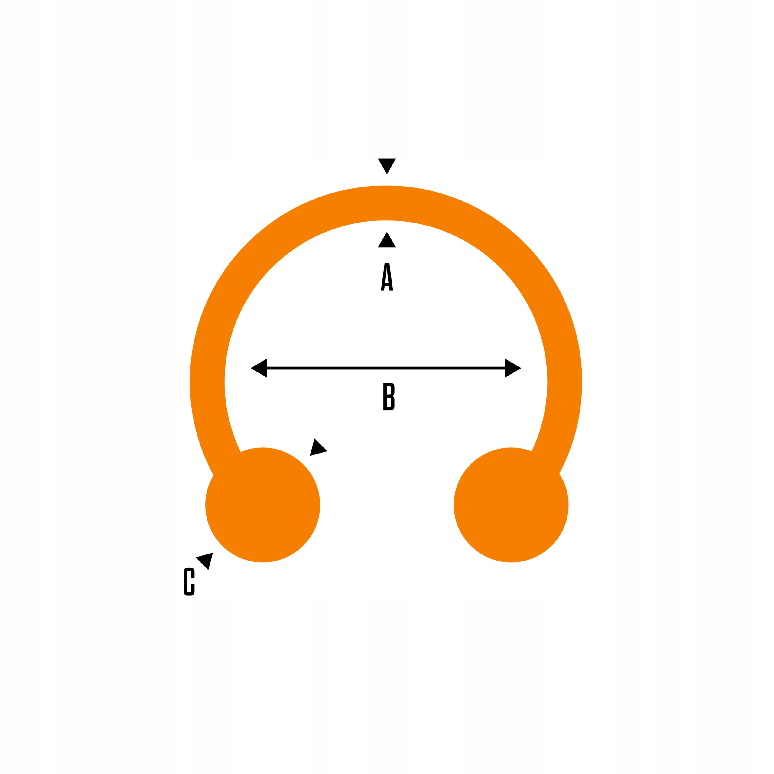 kolczyk PODKÓWKA niebieska STAL 316L 1,2/8/3 mm Marka Inna marka