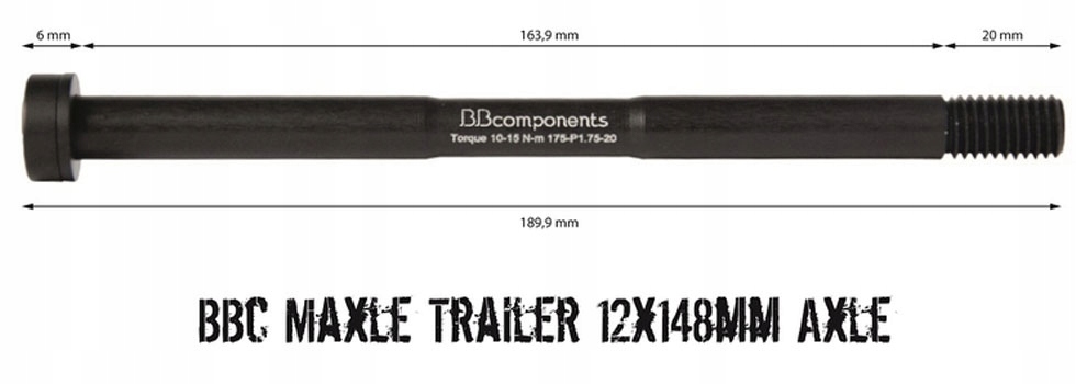 BBC Maxle Trailer 12*148mm Thru Axle