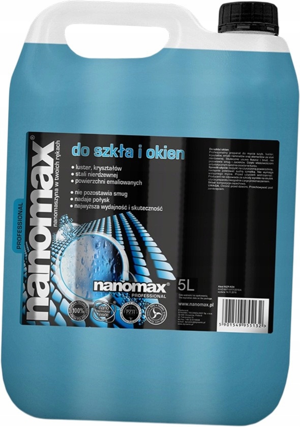 Levně Tekutý Přípravek Na Mytí Oken A Zrcadel Sprchových Koutů Bez Šmouh A Skvrn 5 L