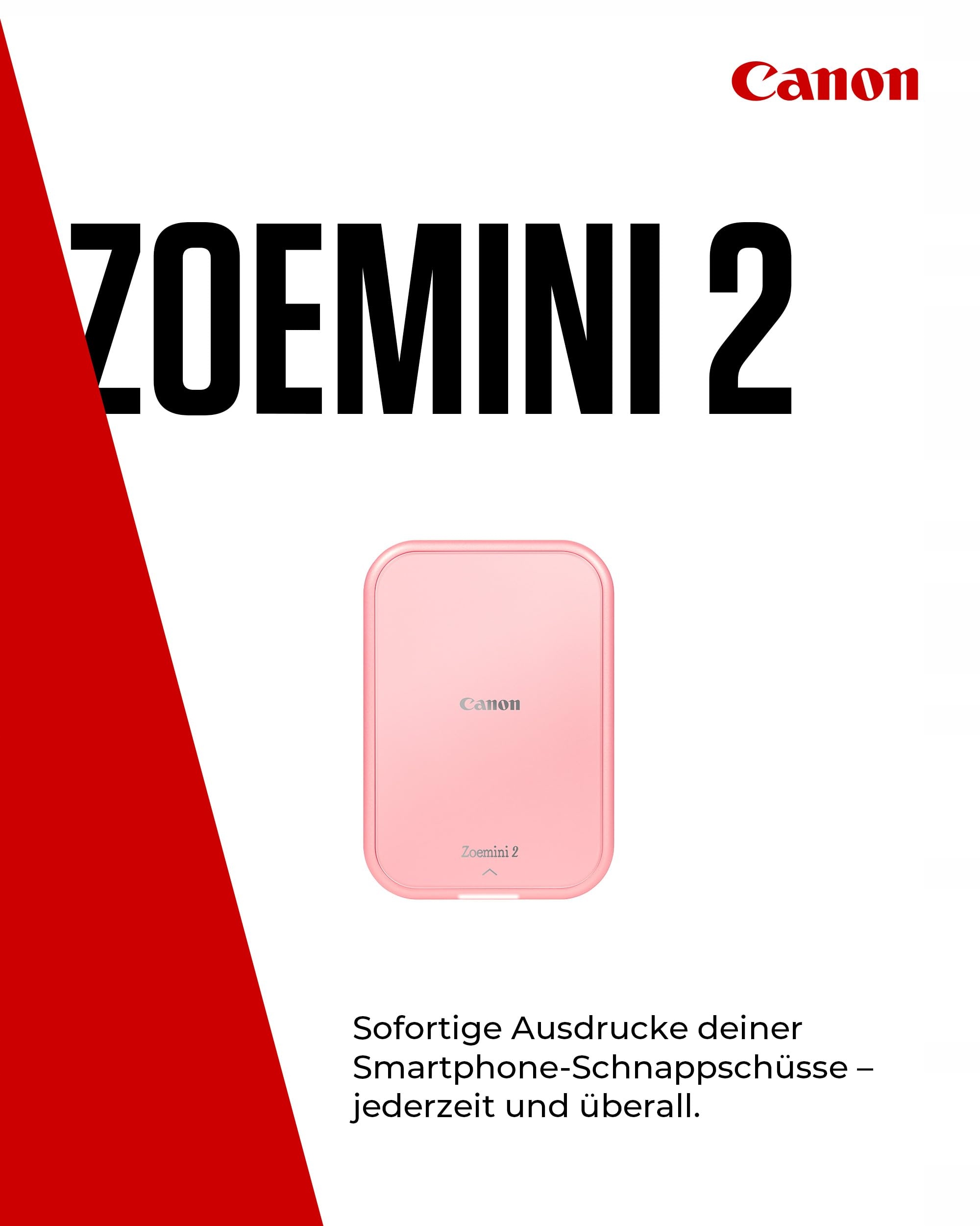 CANON Zoemini 2 Mobile Photo Printer Pink ZINK 30 Sheets — miniatura 2