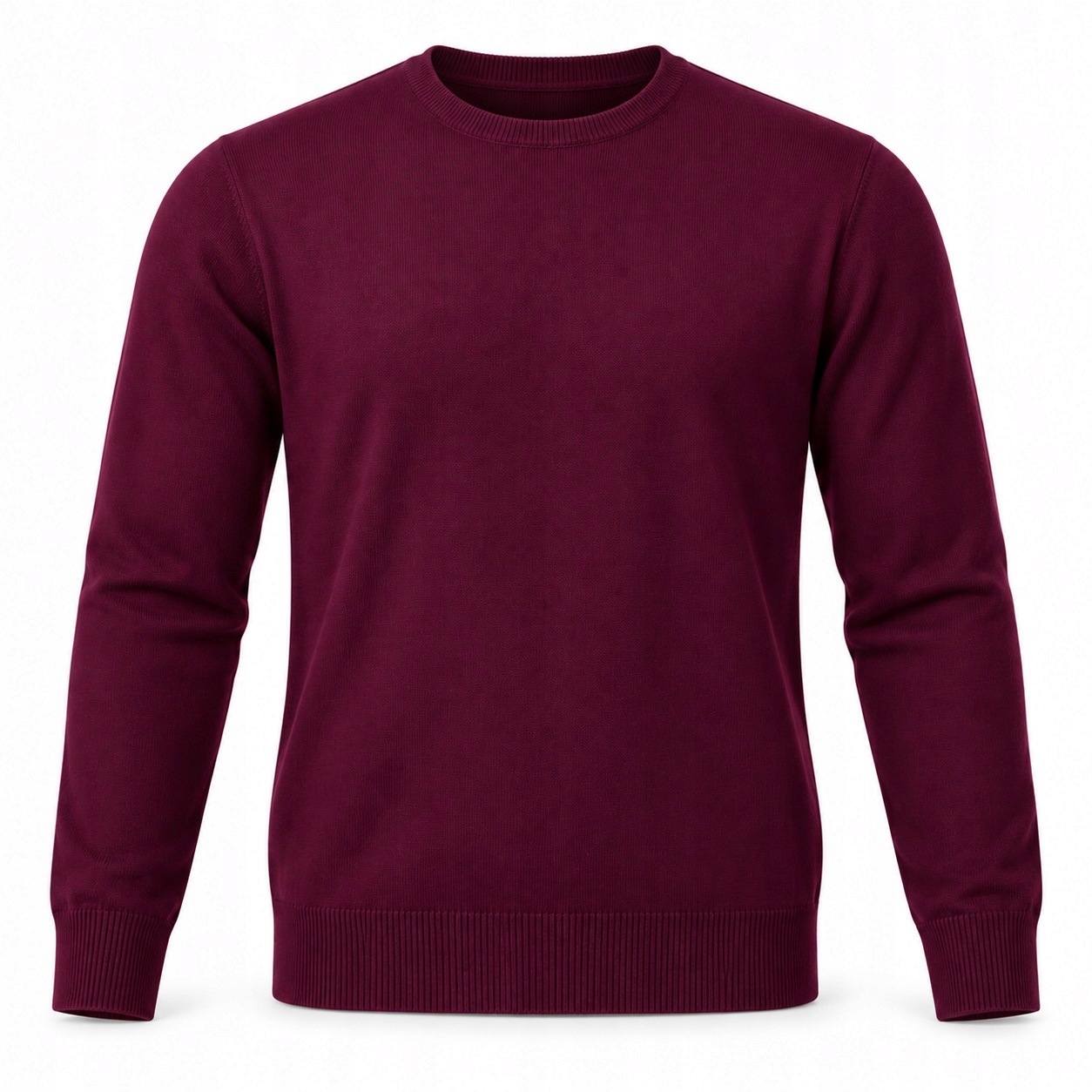 Pánský svetr z kašmíru a merino vlny merino kašmírový 3XL XXXL bordo