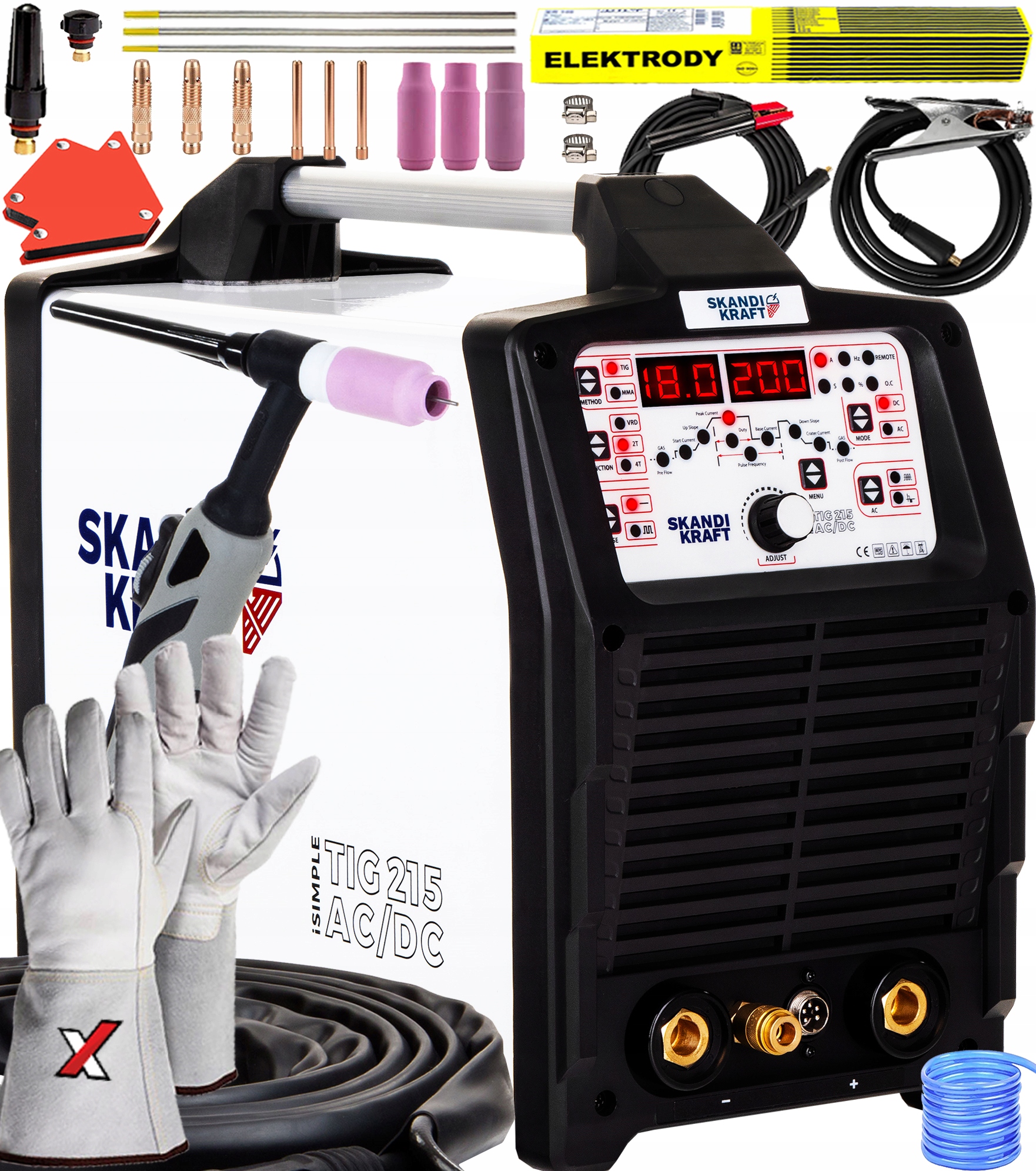 Invertorová Svářečka Skandi Kraft Tig 215 Ac/dc Mma 230V 200A Puls