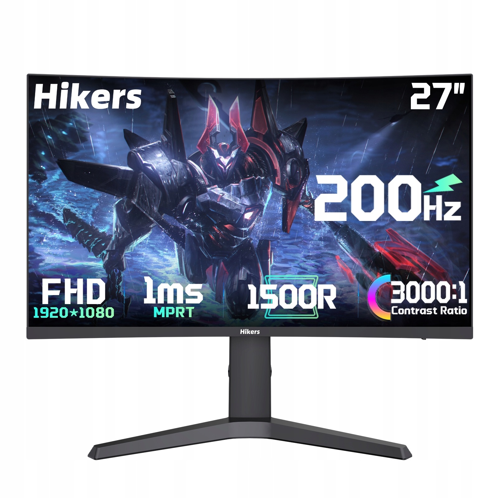 Led Monitor Full Hd 27" Hikers 1920x1080 Va Ips 200Hz 1ms 2xHDMI2.0 DP1.4