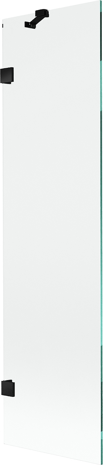 Mexen Lunar vanová zástěna 1-křídlová 50 x 150 cm, transparentní, černá 8