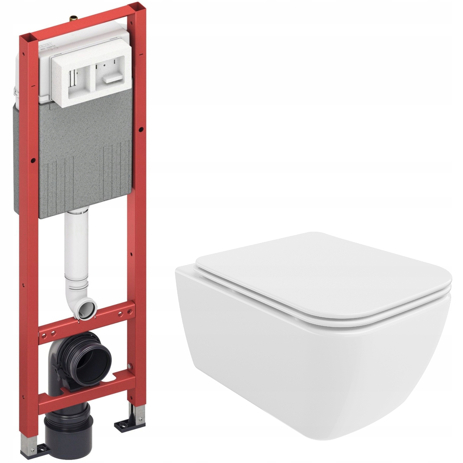 Zestaw podtynkowy wc stelaż Tece Base 32 cm miska wc wisząca Mexen Stella