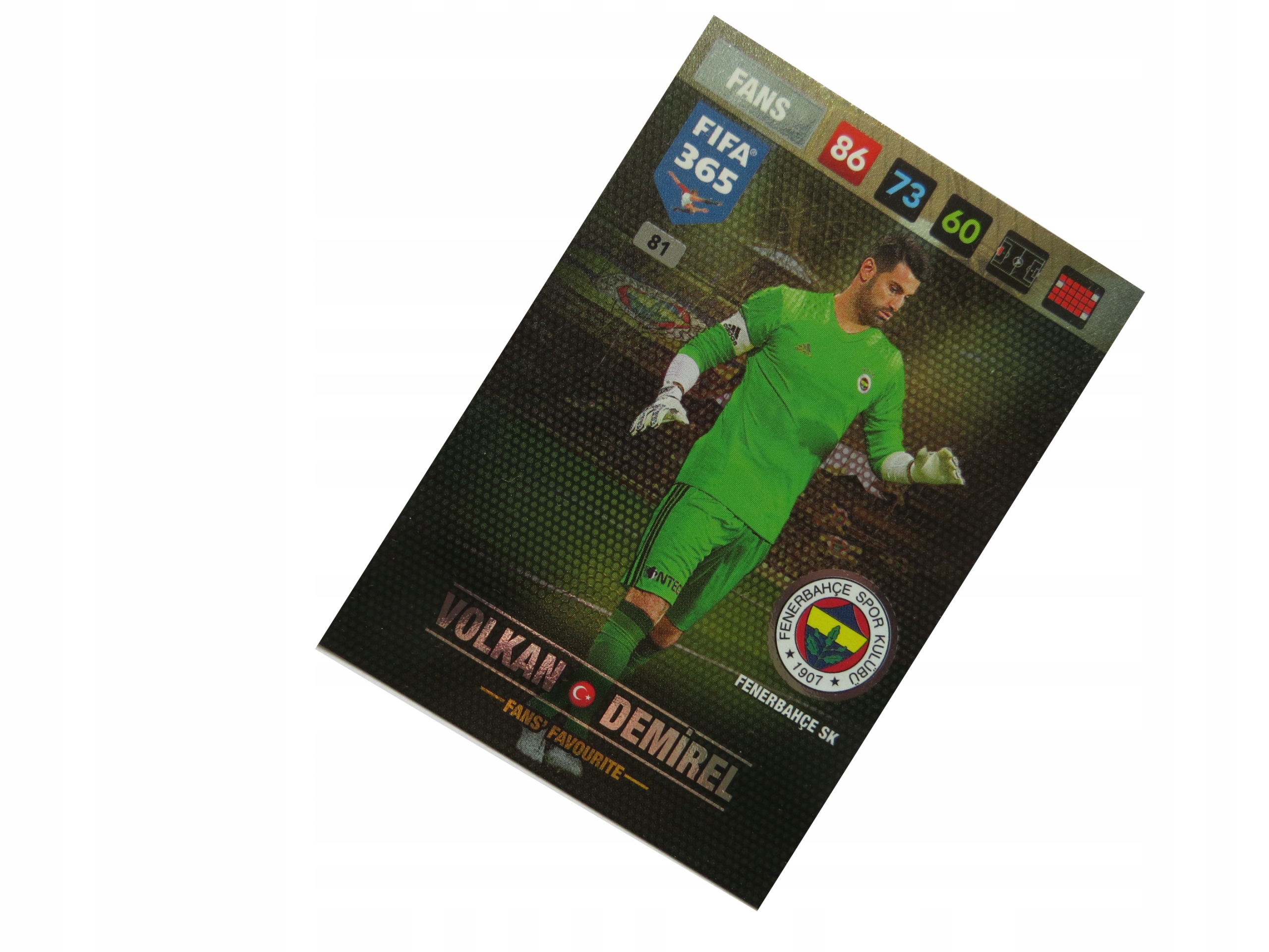 Panini Fifa 365 2017 Karta Fans Favourite 81 Volkan Demirel Fenerbahce