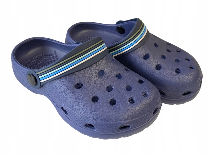 NEWS 5624 KROKSY LEKKIE KLAPKI DZIECIĘCE NA LATO NAVY GRANATOWE R 31