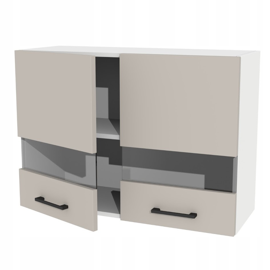 Horní kuchyňská skříňka Kaszmir 80 cm s vitrínou