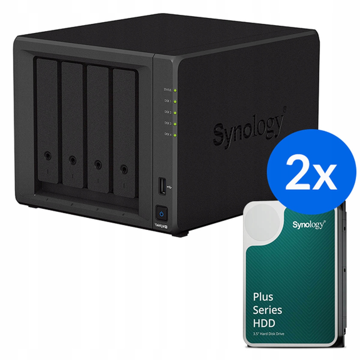 Synology DS925+ /32T 4-pásmový Nas server v sadě s disky o celkové kapacitě