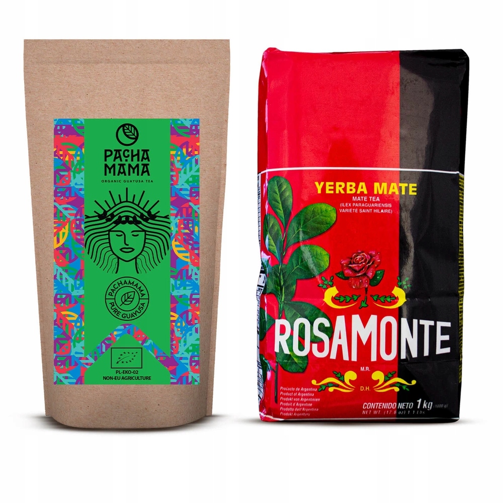 Levně Sada Yerba Mate Rosamonte Elaborada 1 kg Pachamama Guayusa Guarana 500 g