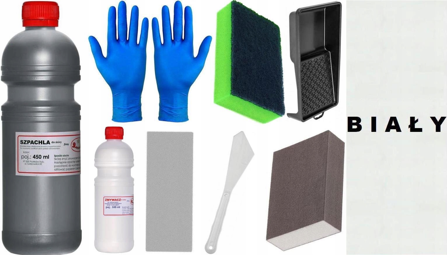 Renoskór Bílá Tekutá Kůže Sada na opravu Špachtle na Kůži Opravný Set