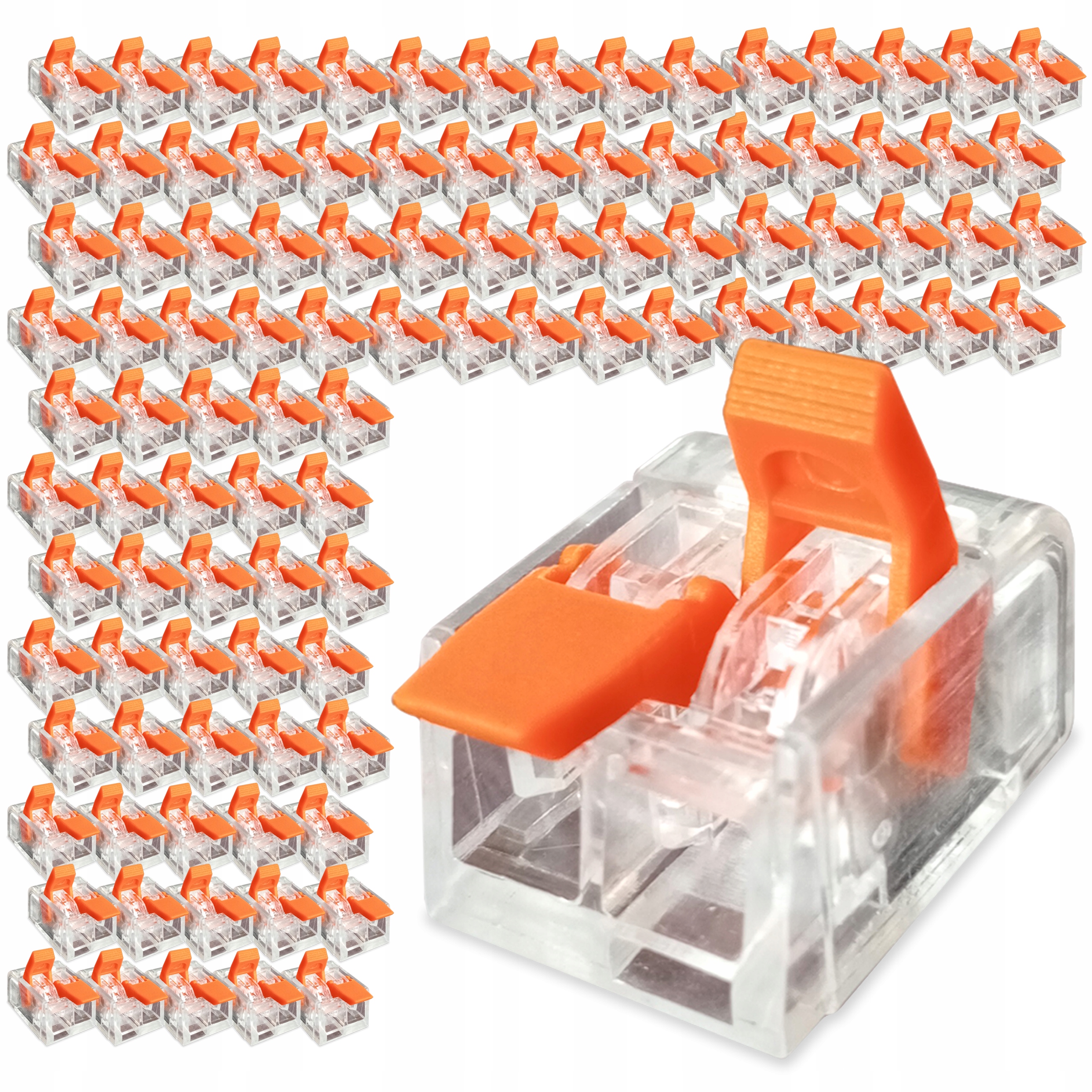 100x SZYBKOZŁĄCZKA zaciskowa 2P oświetleniowa