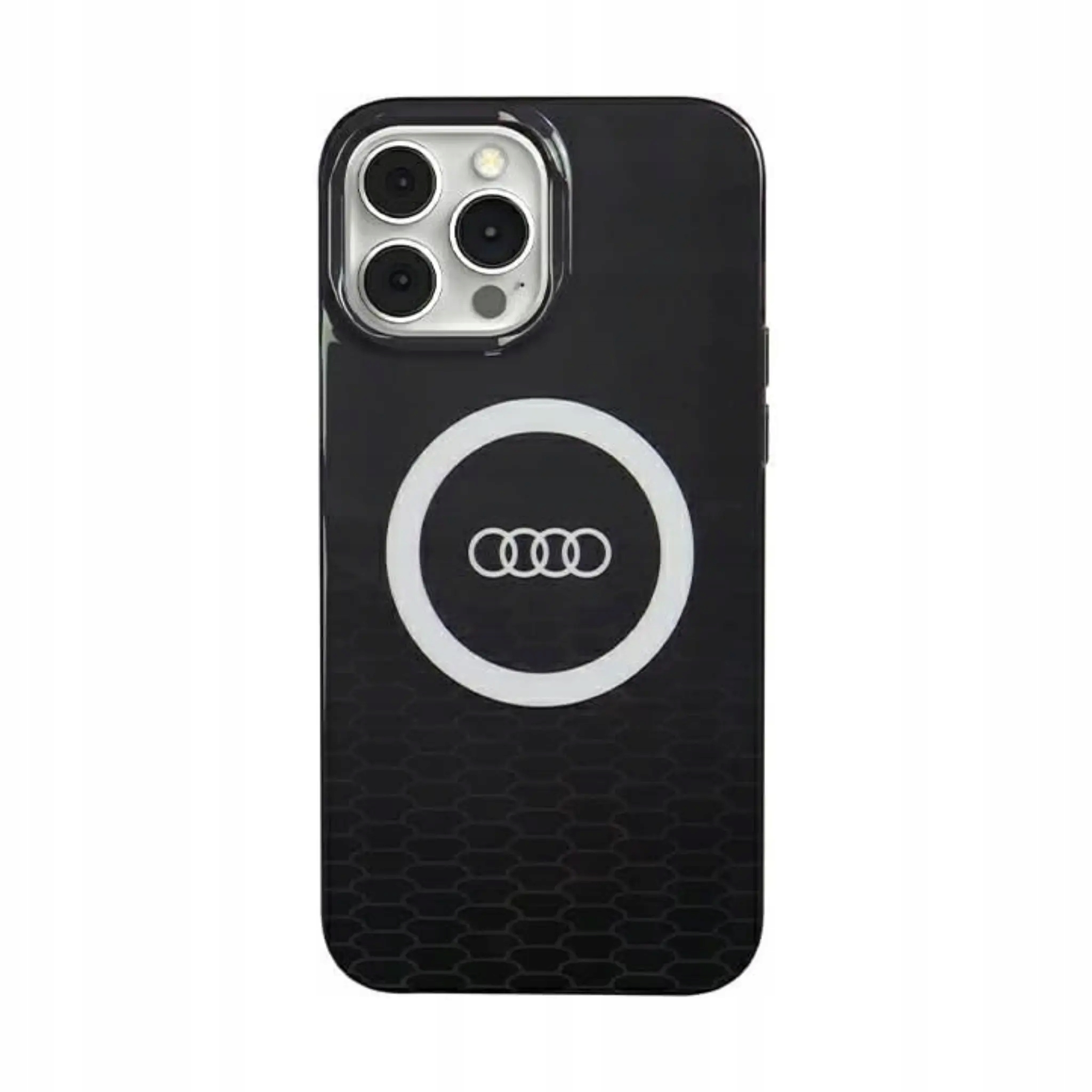 Etui Audi Big Logo MagSafe, czarne iPhone 13 13 Pro