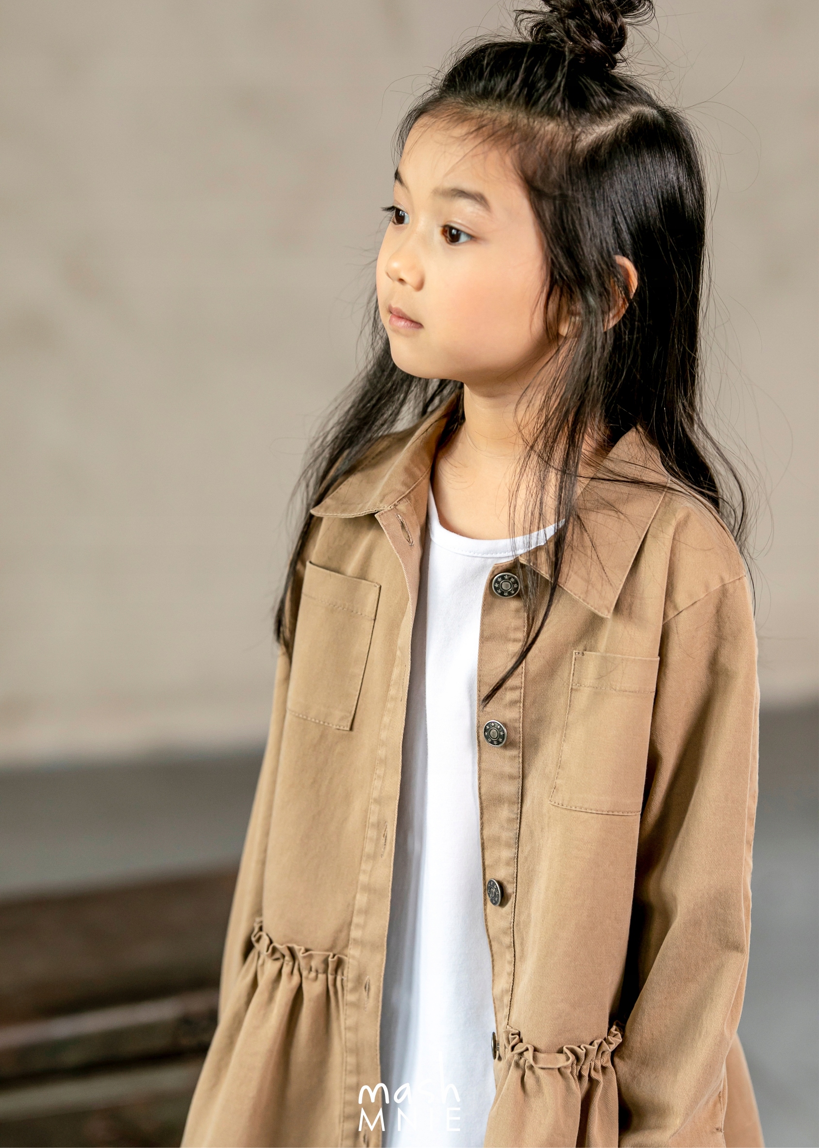 Koszula Camouflage falbanka MashMnie dziewczynka 116/122 Krk Wiek dziecka 5 lat +