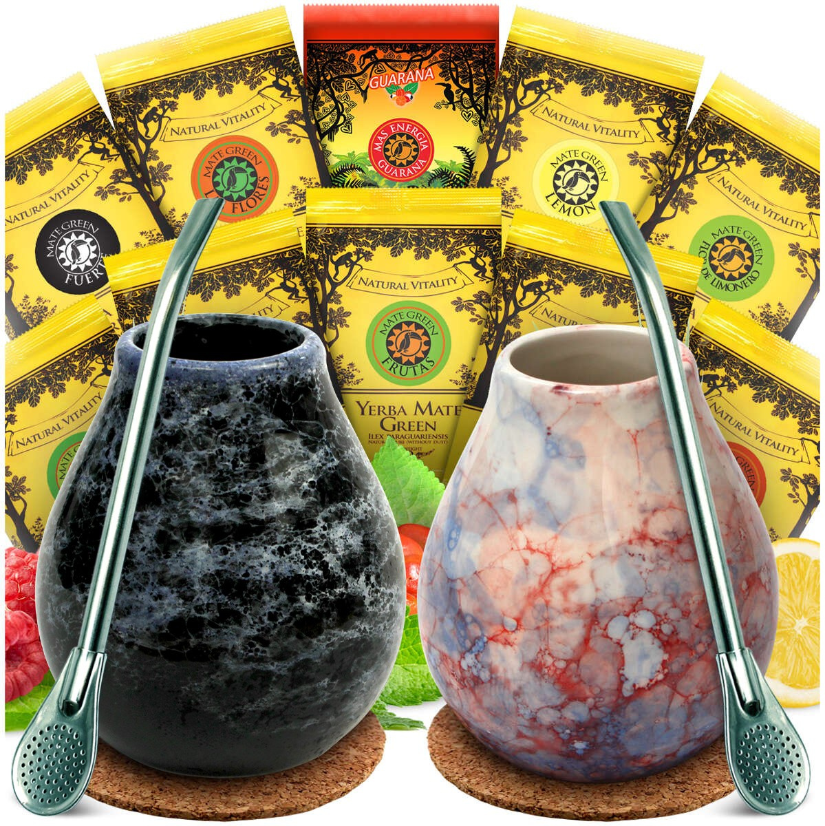 Zestaw próbek Dla Dwojga Yerba Mate tykwa bombilla 10x50g