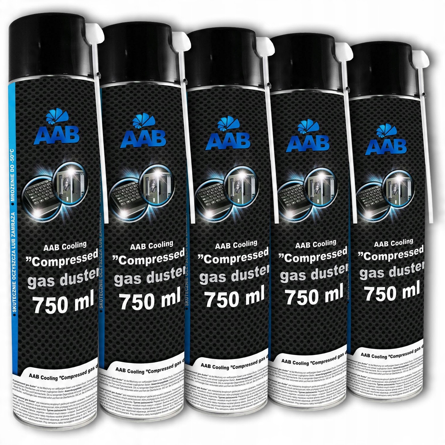 

5x Aab Cooling Sprężone Powietrze 750ml 10xRURKA