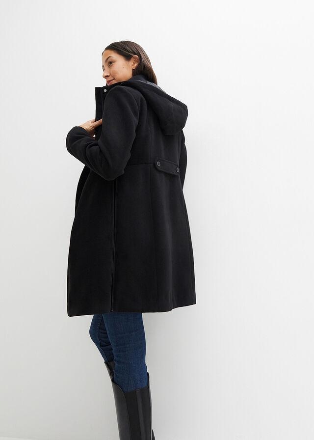 Bonprix zcy PŁASZCZ CIĄŻOWY Z WKŁADKĄ 44 Kolor czarny