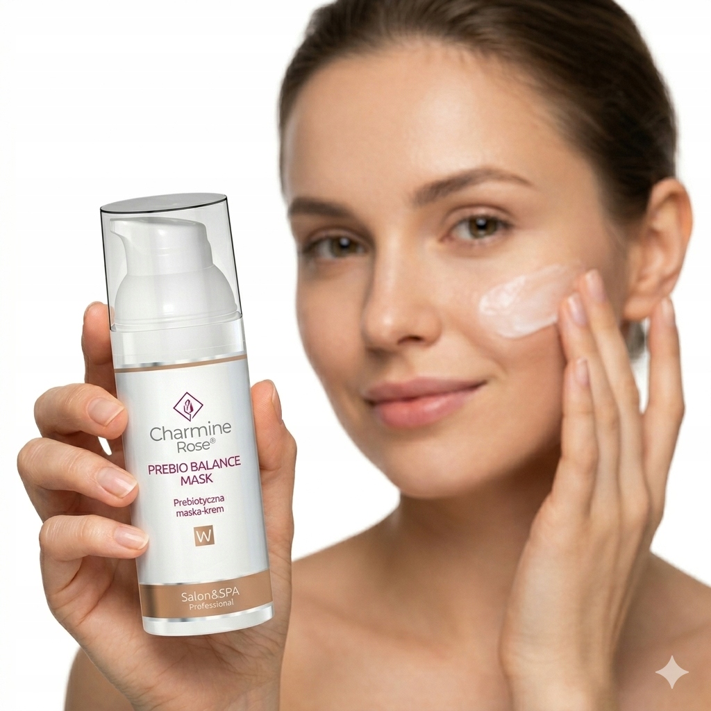 Charmine Rose Prebio Balance Prebiotická maska s froté páskou Bonus Set