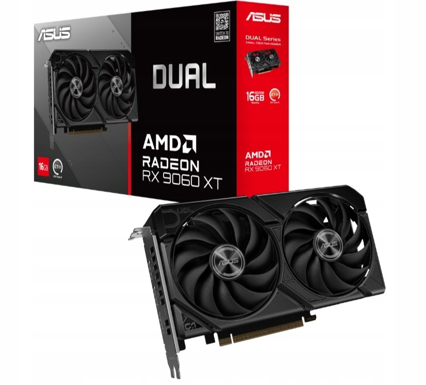 Asus Grafická karta Dual Radeon Rx 9060 Xt 16GB GDDR6 DUAL-RX9060XT-16G