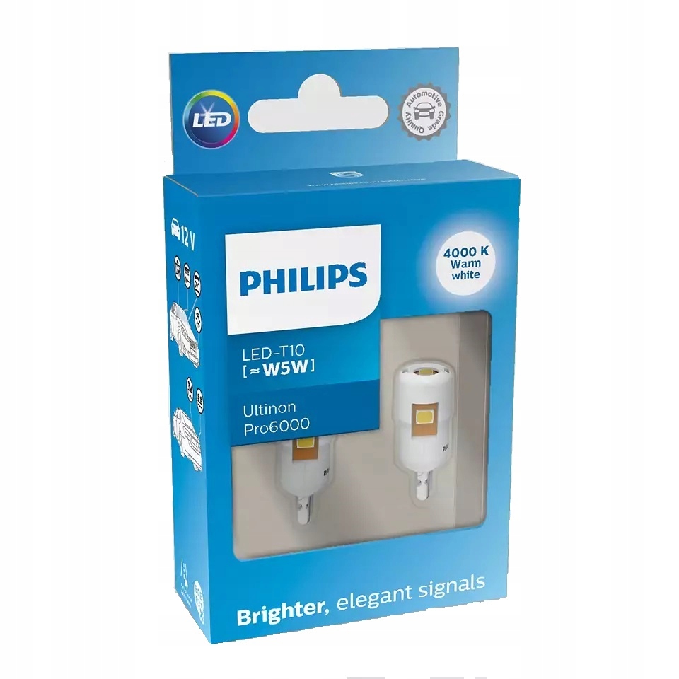 

Philips W5W Led 4000K Żarówki Ultinon PRO6000 2szt