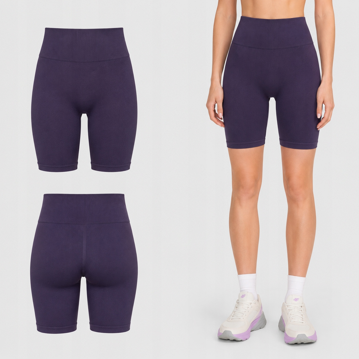 Spodenki Damskie 4F Legginsy Krótkie Kolarki Bezszwowe Xs/s F109 SS26