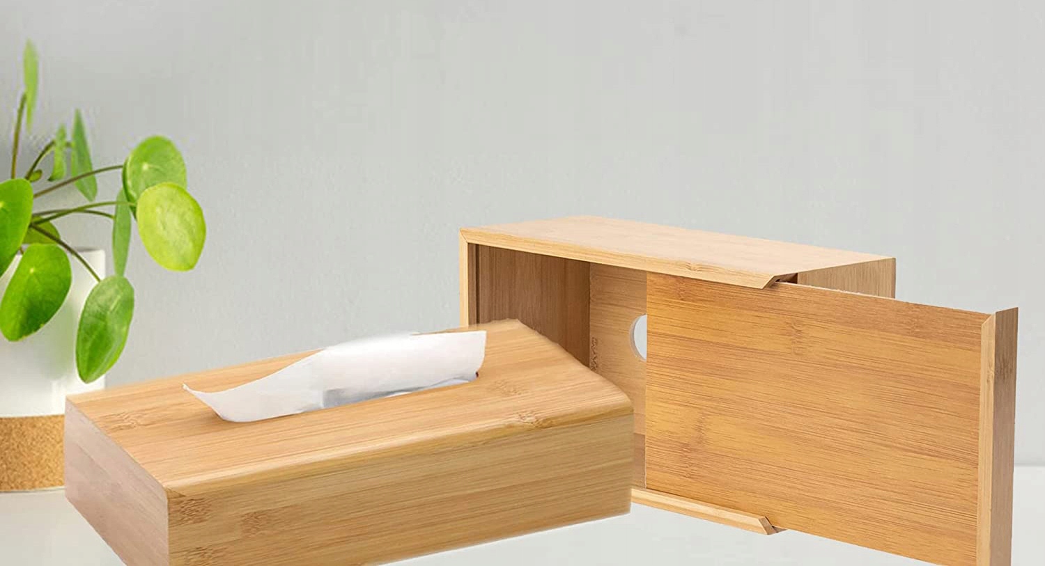 POJEMNIK NA CHUSTECZKI HIGIENICZNE DOZOWNIK DREWNO Kolor inny