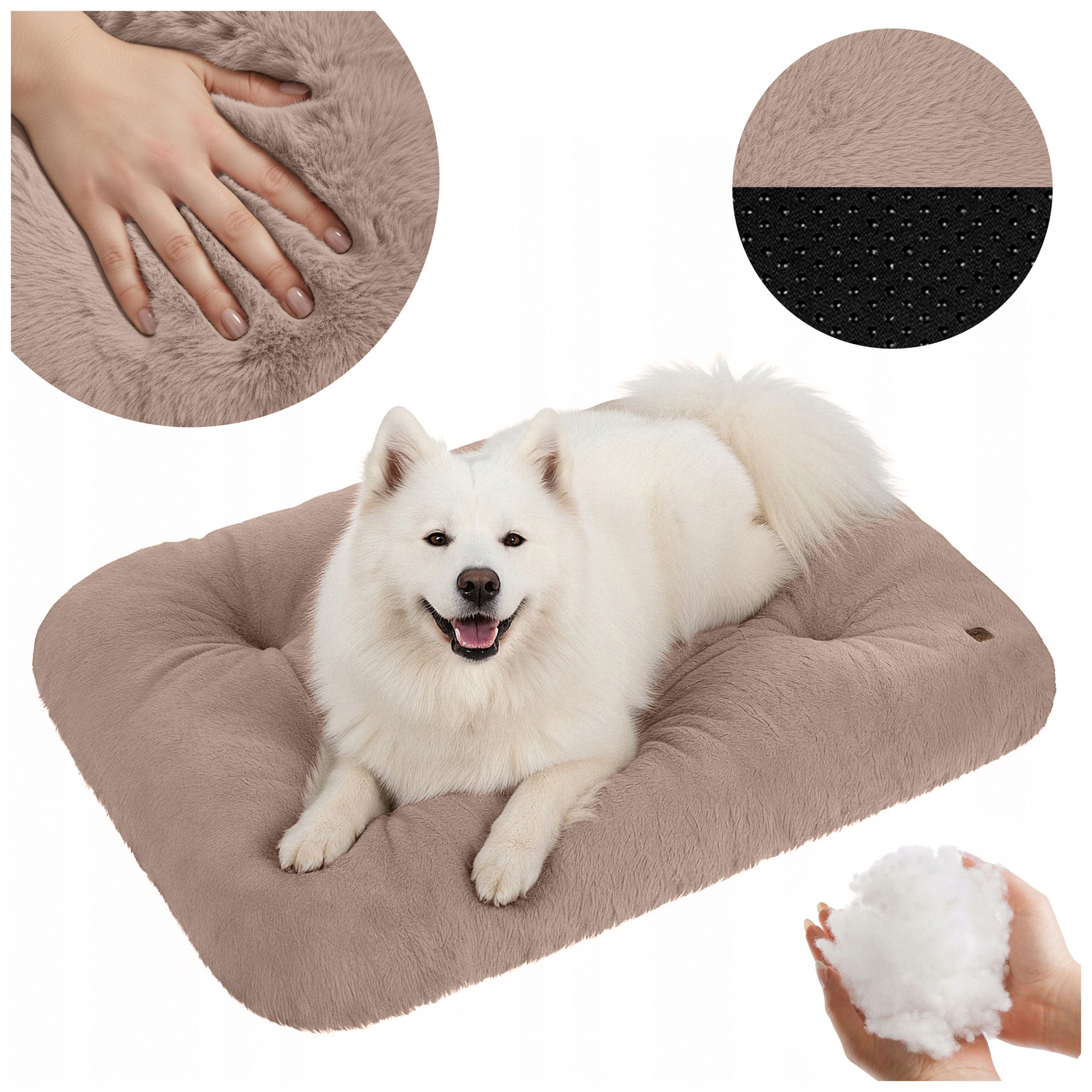 Levně Pelíšek Pro Psa Kočku Potah 100x70 CM Králík Béžový XL