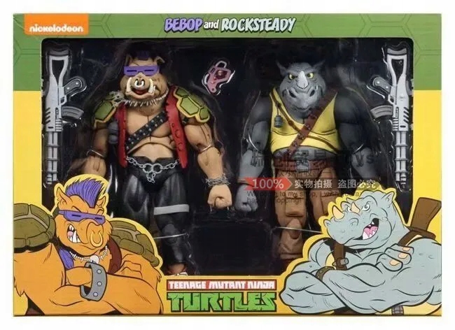 Bebop & Rocksteady 2 balení Tmnt Želvy Ninja 19 Cm Set Příslušenství