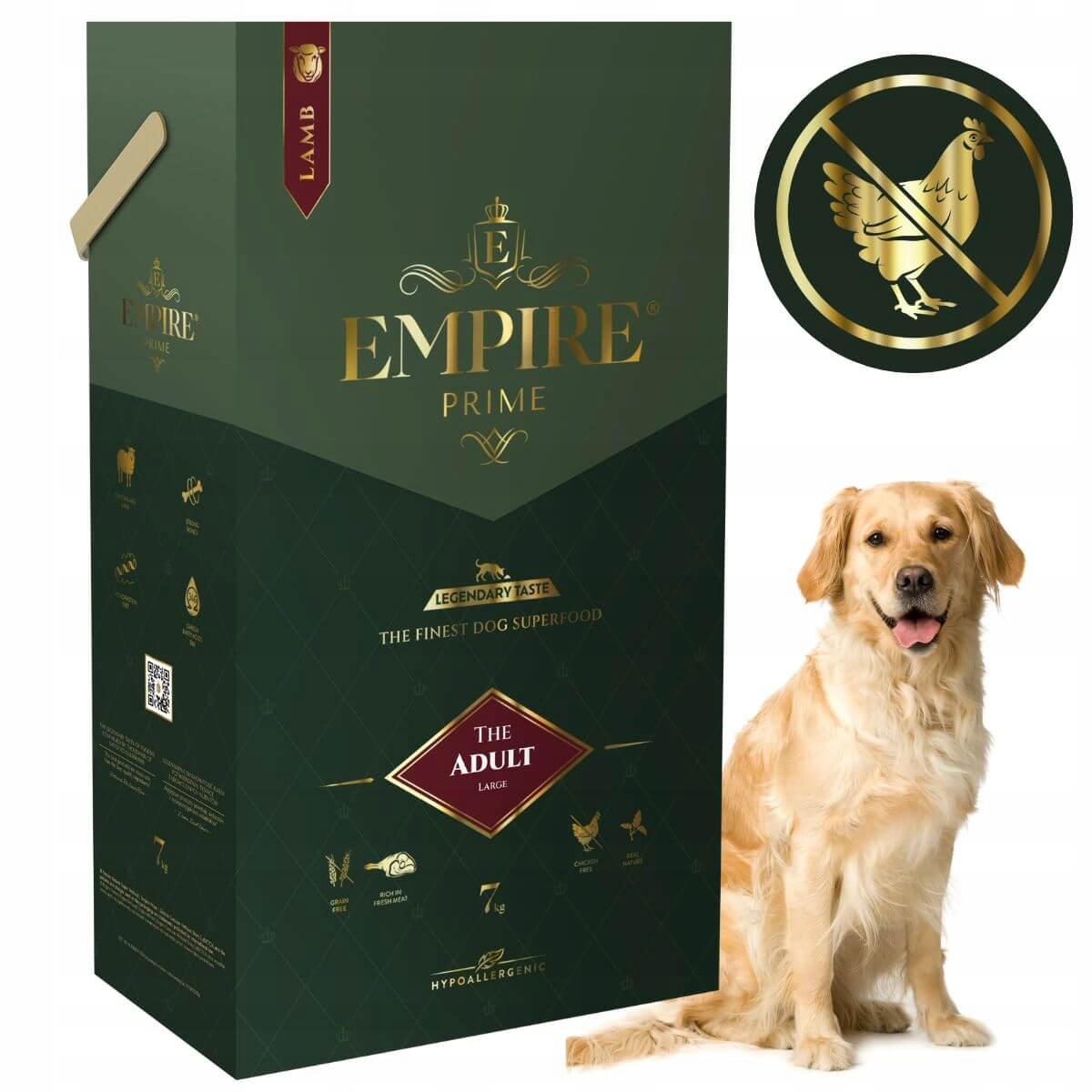 Levně Suché Krmivo Empire Prime 7 kg Golden Retriever Bez kuřecího masa Lehce stravitelné