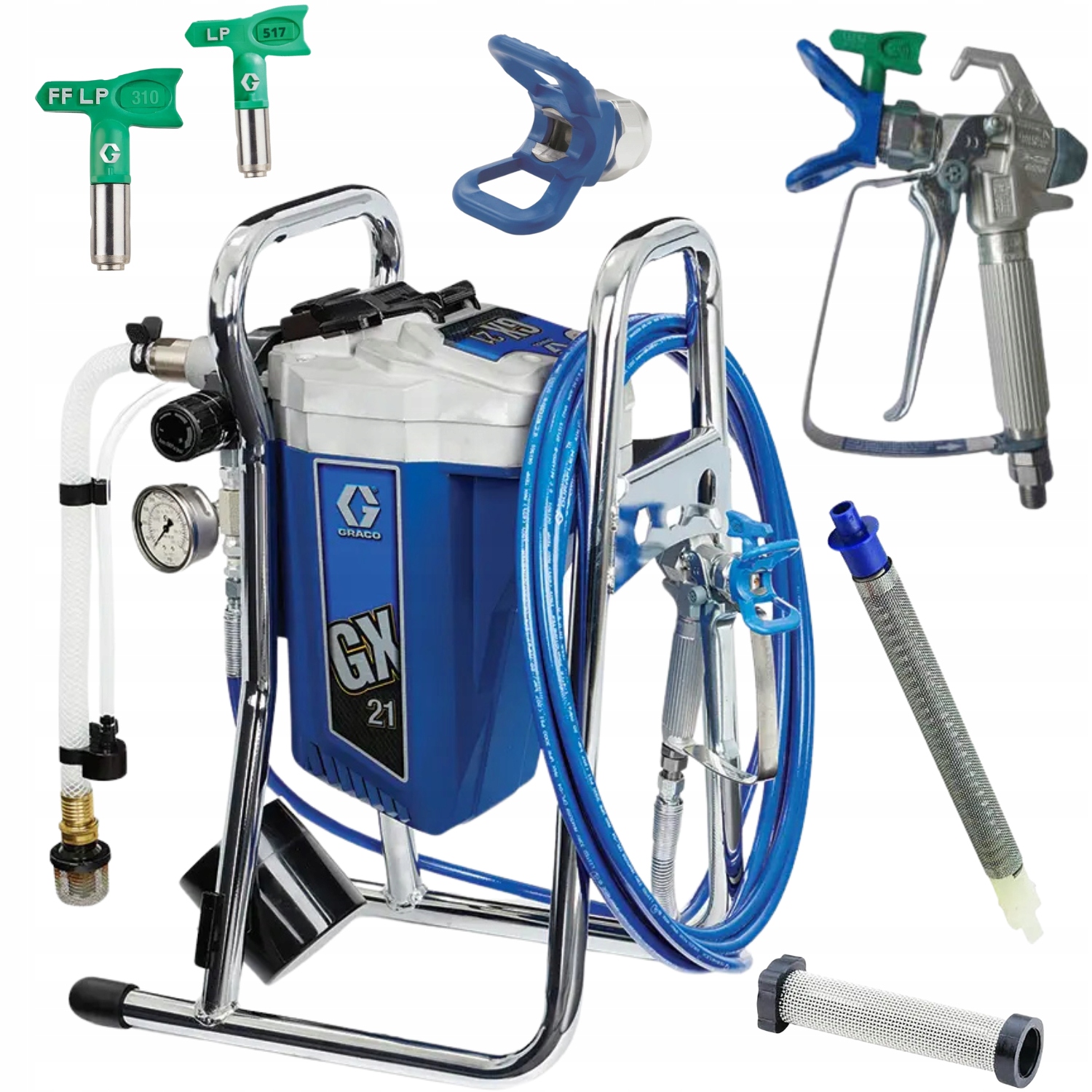 Malířský Agregát Graco GX21 Rozšířený Kompletní Startovací Sada XXL
