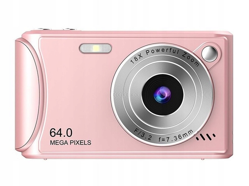 Aparat Xrec Q18 Różowy, 64 Mpix, 4k 30