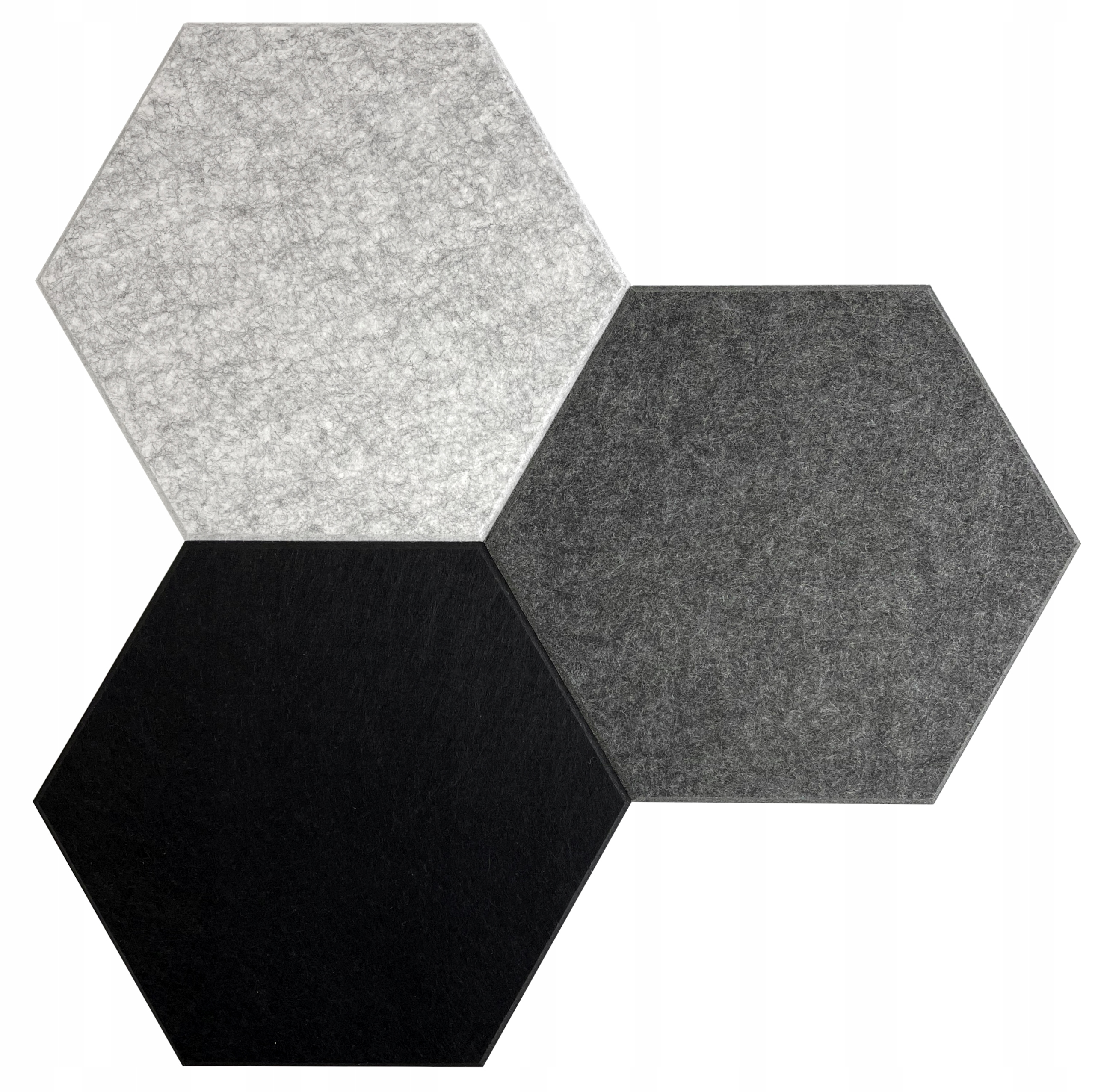 

Panele ścienne hexagon wygłuszające, kolory.