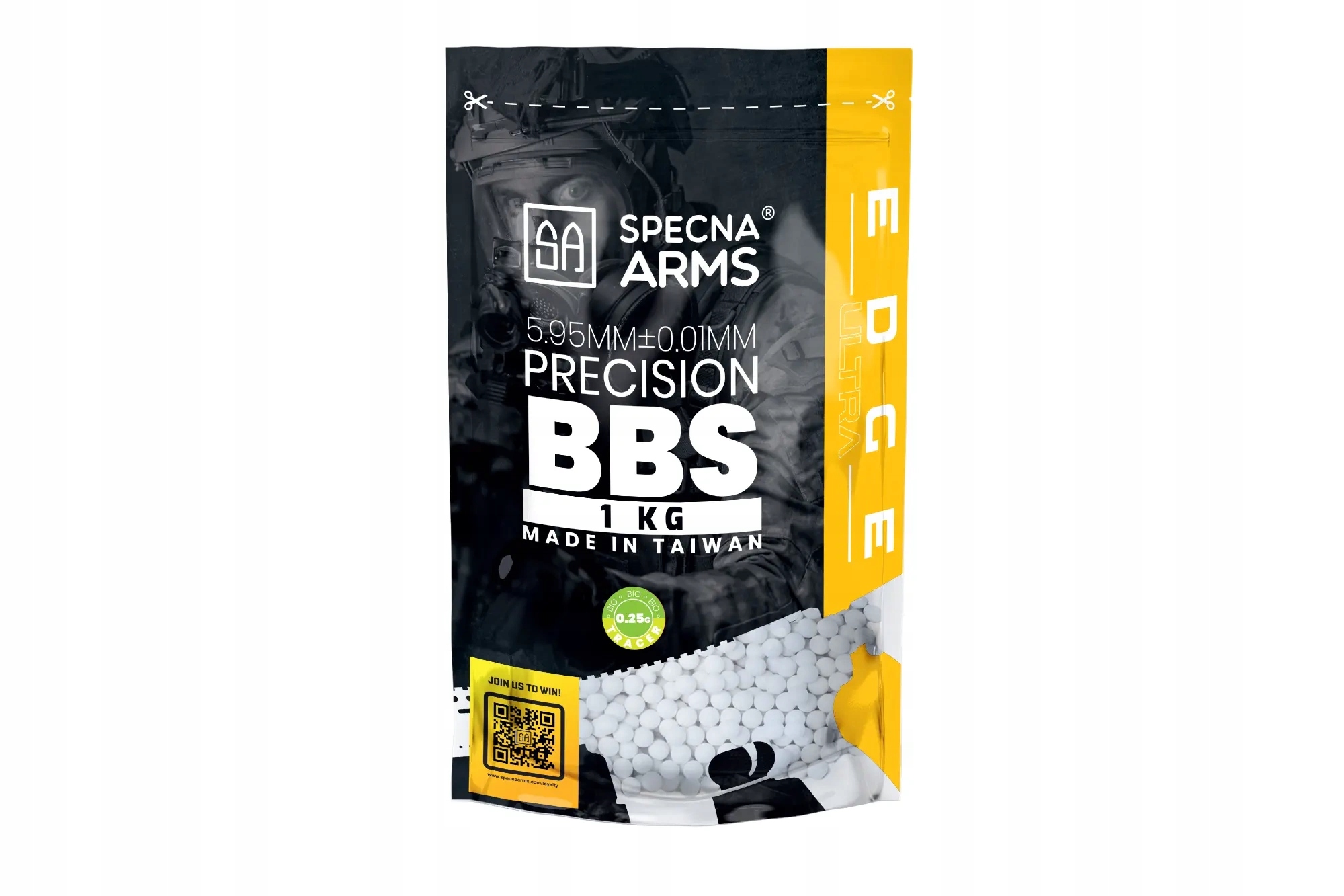 Kulki precyzyjne Tracer Bio 0,25g Specna Arms Edge Ultra Bio 1kg zielone