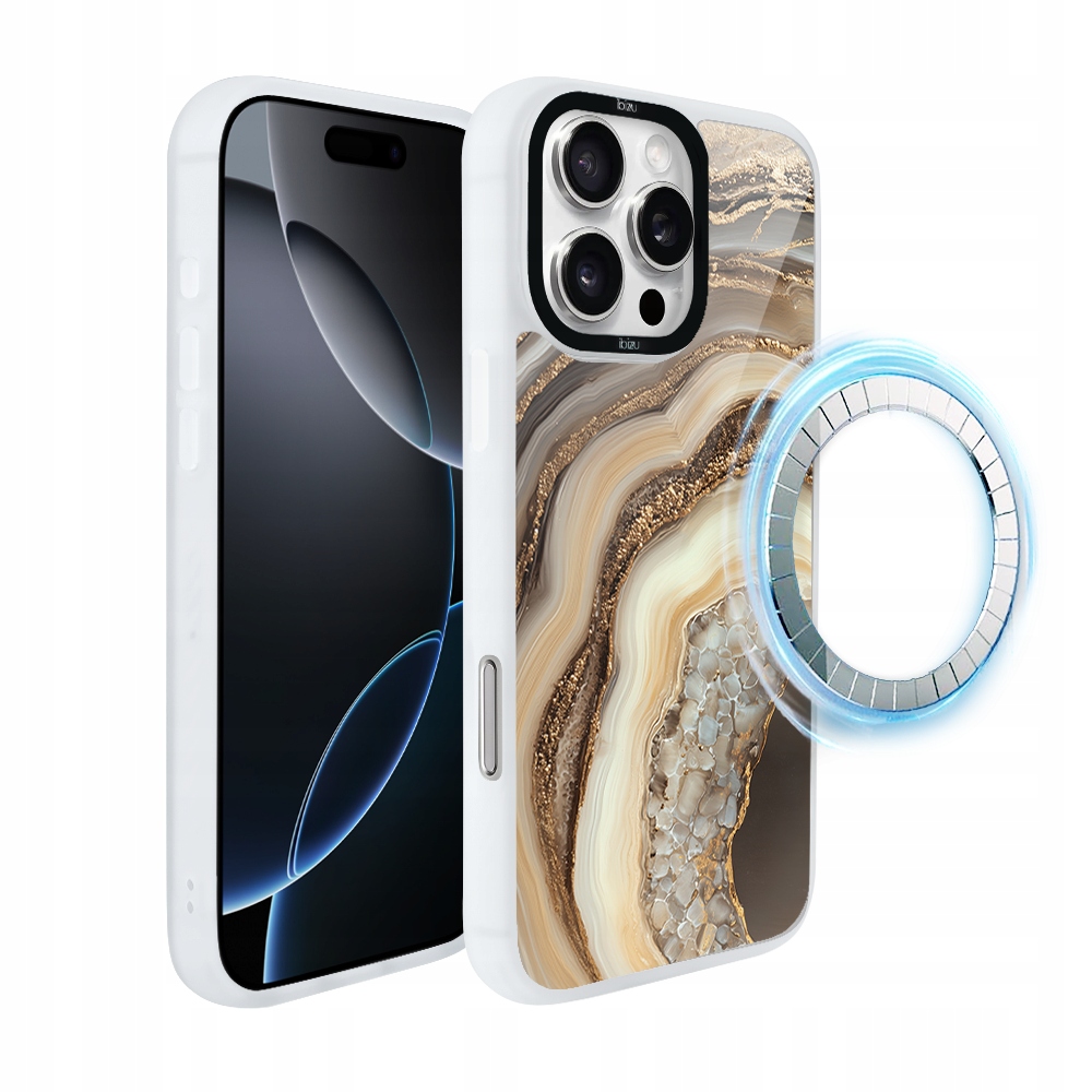 Pouzdro pro iPhone 16 Pro Ibizu DropGuard Matt s MagSafe, Medový achát