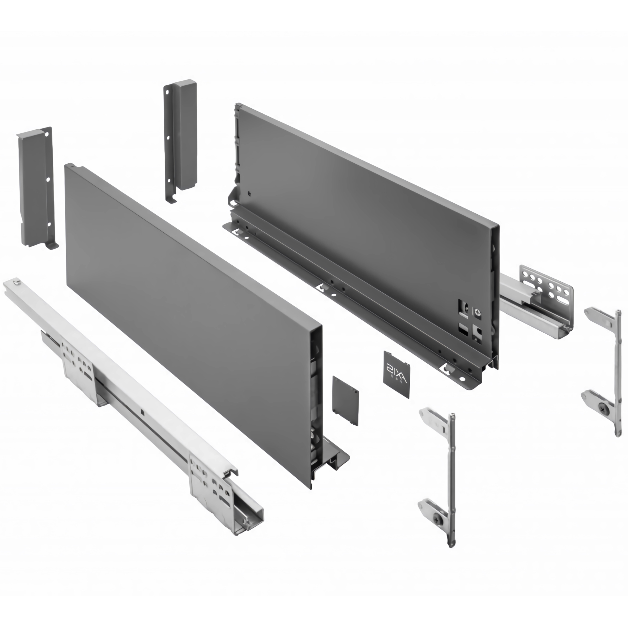 Szuflada Gtv Axis Pro Antracyt Pełen Wysuw Cichy Domyk Wysoka L500 H168