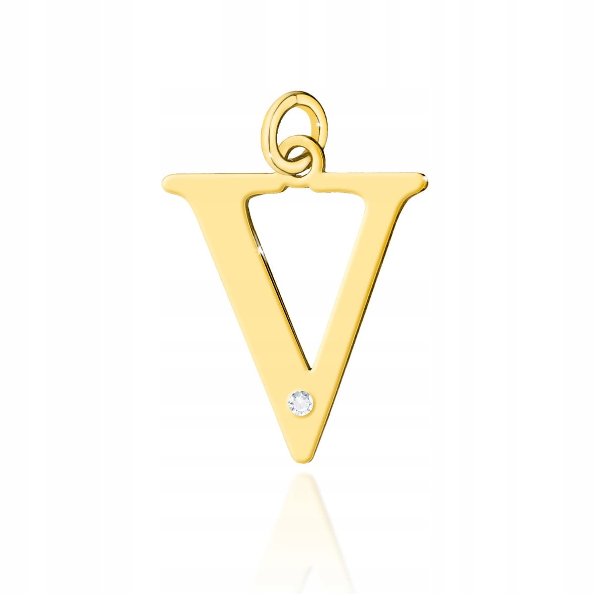 Zlatý přívěsek písmeno V s briliantem Au585 dámský přívěsek s diamantem