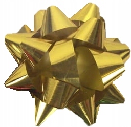 

Rozeta 6,5 cm Kokardka z klejem Złota