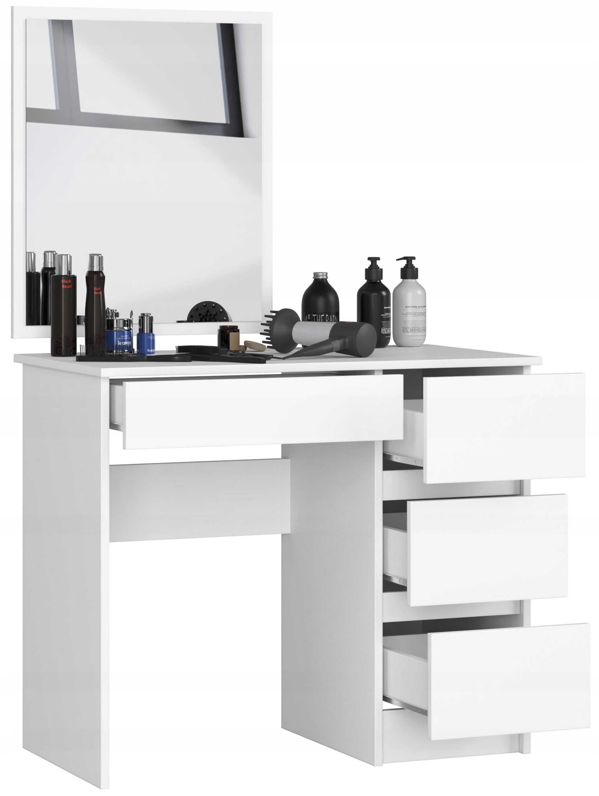 Kozmetická toaletka 90 cm biela pravá T-6/SL 50x60 Akd