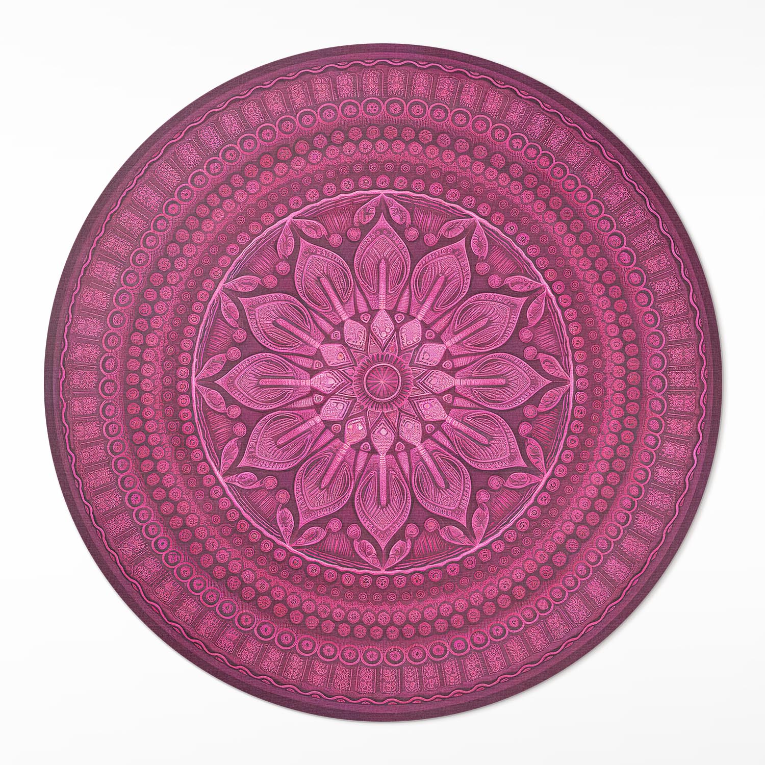 Okrúhly Pvc koberec do kancelárie Dekoratívna mandala s kvetom, boho vzor ⌀ 120 cm