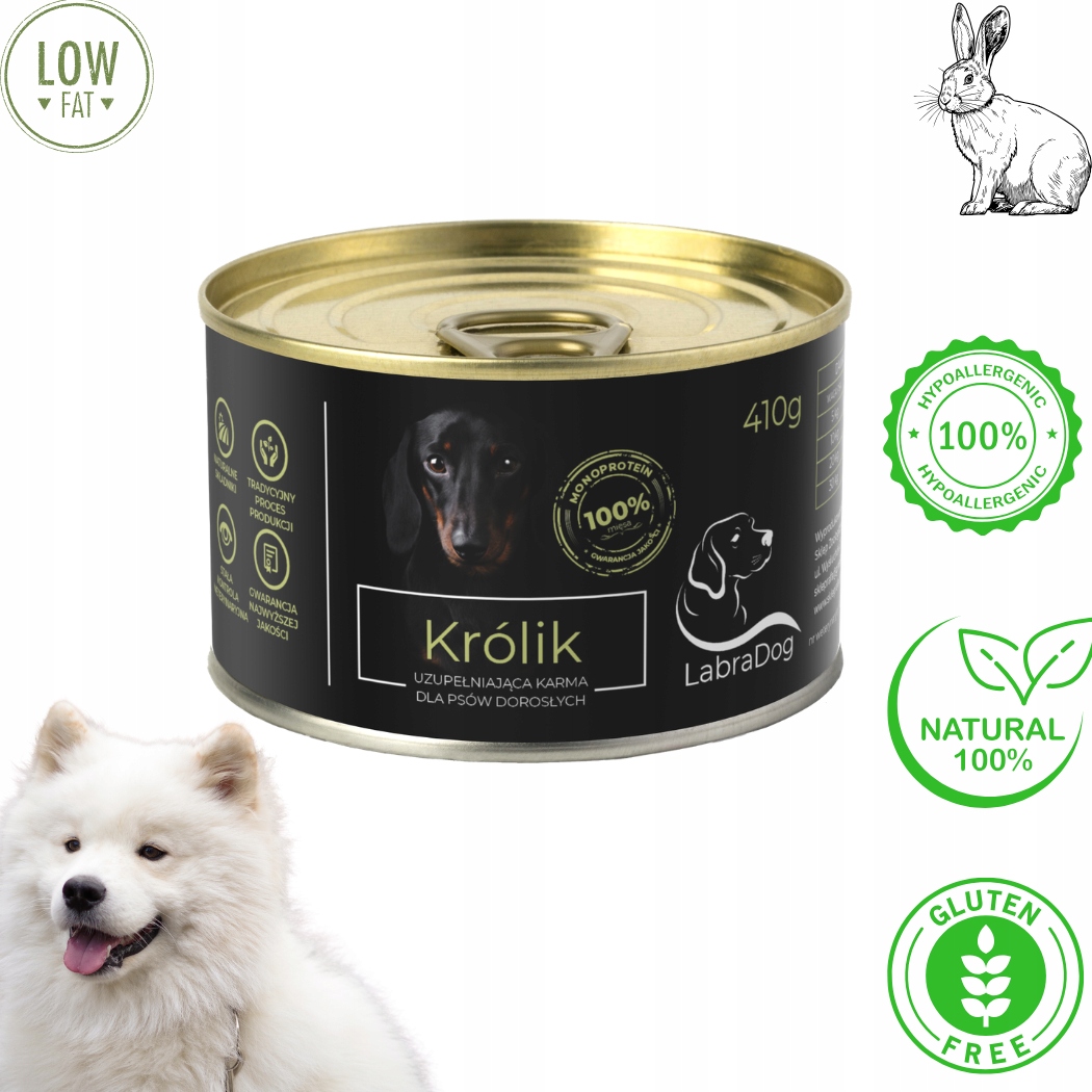 LabraDog Hypoalergenní králík 100% pro psy po sterilizaci 6 x 410 g