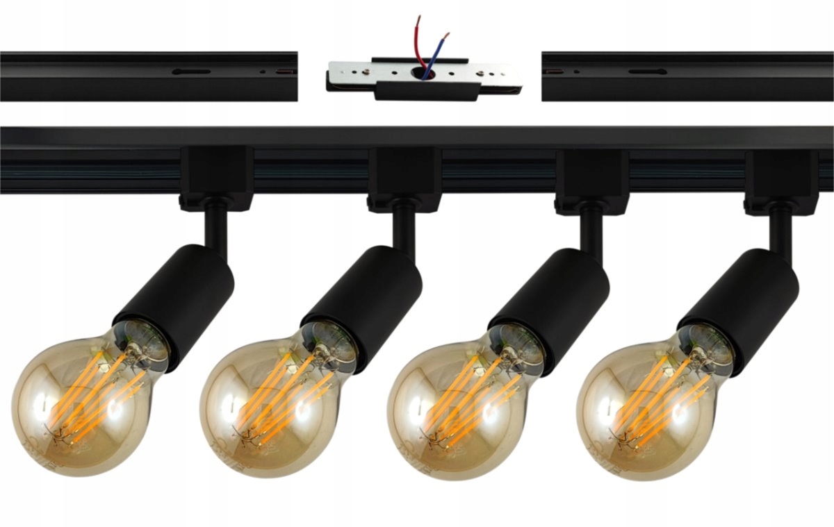 Zestaw szynoprzewód szyna 2m+4 reflektory E27